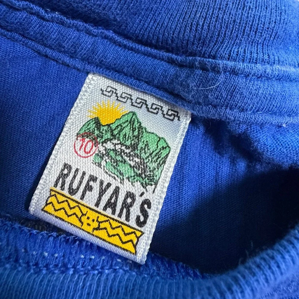 Vintage Machu Picchu‎ Peru Graphic T-Shirt Youth Small Blue Travel Souvenir